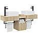 Set di Armadi da Bagno 3 pz Rovere Sonoma 53 x 35 x 39 cm - Foto miniatura 3