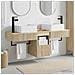 Set di Armadi da Bagno 3 pz Rovere Sonoma 53 x 35 x 39 cm - Foto miniatura 9
