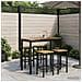 Tavolo Bar da Giardino Bianco e Nero 108,5 x 55 x 105 cm - Foto miniatura 2