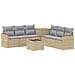 Set di divani 8 pz Beige e Grigio Chiaro - Foto miniatura 1