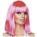 Parrucca Lunghezza Media Rosa Per Donna - Foto miniatura 1