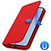 Custodia Huawei P40 Lite Portacarte Funzione Supporto Similpelle Liscia Rosso - Foto miniatura 3