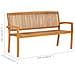 Panchina Giardino Impilabile 3 Posti 159 cm Legno Massello Teak - Foto miniatura 1