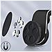 Supporto Auto Smartphone Sistema Magnetico Fissaggio Griglia Aerazione - Nero - Foto miniatura 2