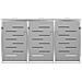 Copribidone per Spazzatura Triplo 207x77,5x112,5cm Acciaio Inox - Foto miniatura 6