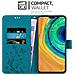 Custodia Compatibile Con Huawei Mate 30 In Blu Fiore - Coperchio Protettivo In Design Floreale Con Chiusura Magnetica, Funzione Stand E Slot Per Carte - Foto miniatura 3
