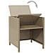 Sedie Da Giardino Con Cuscini 4 Pz In Polyrattan Beige - Foto miniatura 2