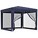Tenda Per Feste Con 4 Pareti Laterali In Rete Blu 3x3 M Hdpe - Foto miniatura 2