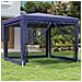 Tenda Per Feste Con 4 Pareti Laterali In Rete Blu 3x3 M Hdpe - Foto miniatura 1