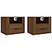 Comodini A Muro 2 Pz Rovere Marrone 50x36x40 Cm - Foto miniatura 2