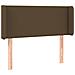 Testiera A Led Marrone Scuro 83x16x78/88 Cm In Tessuto - Foto miniatura 3