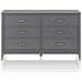Westerleigh Comò Con 6 Cassetti In Mdf Grigio Grafite - Foto miniatura 2