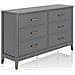 Westerleigh Comò Con 6 Cassetti In Mdf Grigio Grafite - Foto miniatura 3