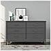 Westerleigh Comò Con 6 Cassetti In Mdf Grigio Grafite - Foto miniatura 7