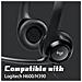 1 Paio Di Cuscinetti Auricolari Per Logitech H600/h390 Black - Foto miniatura 7