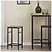 Set 3 Pezzi Tavolo Con 2 Sgabelli Mobile Bar Per Casa Stile Industriale Grigio, L80*p50*a88cm, Marrone Ogt10-pf - Foto miniatura 4