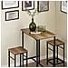Set 3 Pezzi Tavolo Con 2 Sgabelli Mobile Bar Per Casa Stile Industriale Grigio, L80*p50*a88cm, Marrone Ogt10-pf - Foto miniatura 5