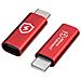 Microconnect Mc-ccadap-sc Adattatore Per Inversione Del Genere Dei Cavi Usb C Rosso (safe Charge Usb-c Data - Blocker Ad - Foto miniatura 2