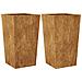 Fioriere Da Giardino 2 Pz 45x45x75 Cm In Acciaio Corten - Foto miniatura 1