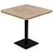 Lusso Casadino -  Tavolo Bistrot Mdf E Acciaio Quadrato 80x80x75 Cm Color Rovere - Foto miniatura 1