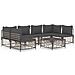 Set Divani da Giardino 7 pz con Cuscini Antracite in Polyrattan - Foto miniatura 1