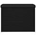 panchina da stoccaggio  rovere nero 60x40x45 cm in legno ingegnerizzato - Foto miniatura 6