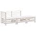 Set Salotto da Giardino 3 pz Bianco in Legno Massello di Pino - Foto miniatura 1