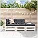 Set Salotto da Giardino 3 pz Bianco in Legno Massello di Pino - Foto miniatura 2