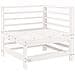 Set Salotto da Giardino 3 pz Bianco in Legno Massello di Pino - Foto miniatura 4
