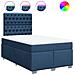 Giroletto a Molle con Materasso Blu 120x190 cm in Tessuto - Foto miniatura 1