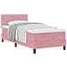 Letto Box Spring con Materasso Rosa Singolo in Velluto - Foto miniatura 1