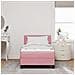 Letto Box Spring con Materasso Rosa Singolo in Velluto - Foto miniatura 5