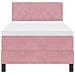 Letto Box Spring con Materasso Rosa Singolo in Velluto - Foto miniatura 8