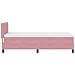 Letto Box Spring con Materasso Rosa Singolo in Velluto - Foto miniatura 9