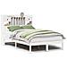 Letto Libreria senza Materasso Bianco 135x190 cm Legno di Pino - Foto miniatura 1
