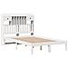 Letto Libreria senza Materasso Bianco 135x190 cm Legno di Pino - Foto miniatura 3