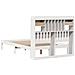 Letto Libreria senza Materasso Bianco 135x190 cm Legno di Pino - Foto miniatura 8