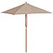 Ombrellone Da Esterni Con Palo In Legno 150x200 Cm Tortora - Foto miniatura 1
