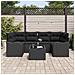 Set Divano da Giardino con cuscino 7 pcs Nero 55 x 55 x 37 cm - Foto miniatura 3
