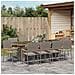 Set da Pranzo per Giardino 11 pcs Grigio Poly Rattan - Foto miniatura 4