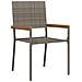 Set da Pranzo per Giardino 11 pcs Grigio Poly Rattan - Foto miniatura 6