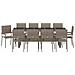 Set da Pranzo per Giardino 11 pcs Grigio Poly Rattan - Foto miniatura 7