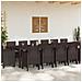 Set da Pranzo per Giardino 15 pcs Marrone Rattan Polt - Foto miniatura 3