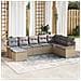 Set Divano da Giardino con cuscino 8 pcs Beige Poly Rattan - Foto miniatura 2