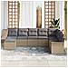 Set Divano da Giardino con cuscino 8 pcs Beige Poly Rattan - Foto miniatura 3