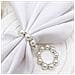Set Di 10 Anelli Portatovagliolo Con Perle Di Strass - Distanziatori Argentati Con Perle Bianche Da 5 Cm Per Decorazioni Tavola Di San Valentino - Foto miniatura 3