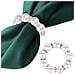 Set Di 10 Anelli Portatovagliolo Con Perle Di Strass - Distanziatori Argentati Con Perle Bianche Da 5 Cm Per Decorazioni Tavola Di San Valentino - Foto miniatura 4
