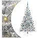 Albero di Natale artificiale con luci integrate Argento 240 cm - Foto miniatura 1