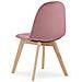 Sedia NUUC in velluto rosa scuro, design ergonomico x4 - Foto miniatura 6