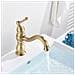 Rubinetto per lavabo da bagno, Blackswan, tipo M148, modello corto in bronzo antico, misura 21,5 cm - Foto miniatura 3